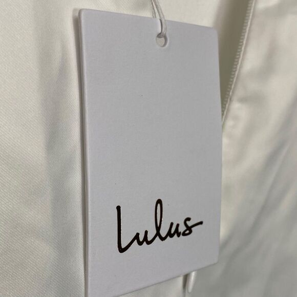 Lulus Sensational Promise Maxi Dress Womens S White Satin Mermaid Wedding NWT - Picture 8 of 10